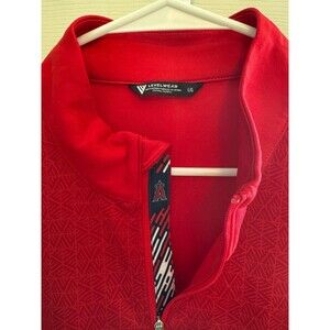 LA Angels Polyester 1/4 Zip Pullover Levelwear Large Red lightweight